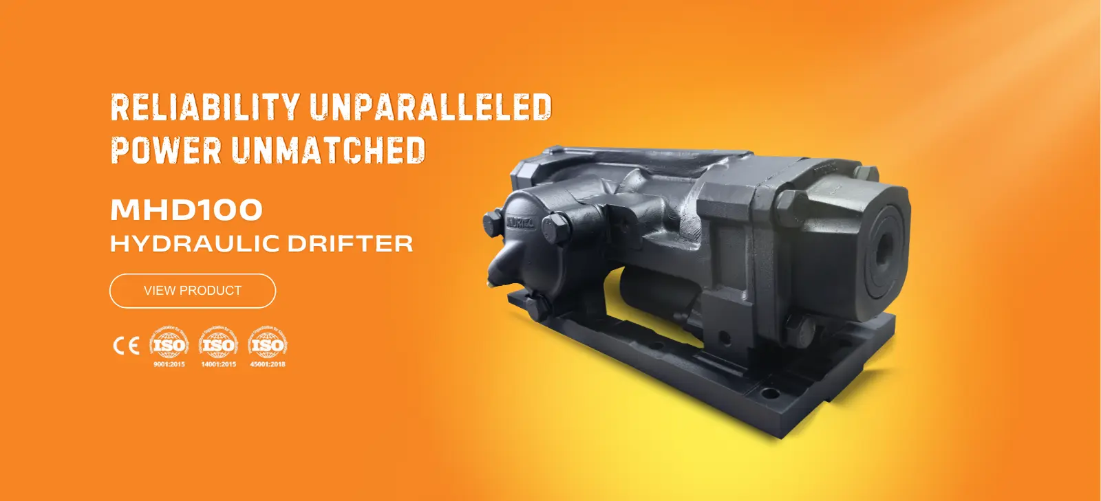 MHD100 banner hydraulic drifter